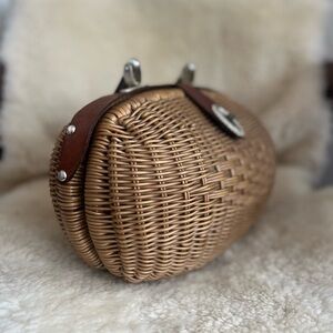 Vintage 50’s handmade woven oval handbag Simon earnest